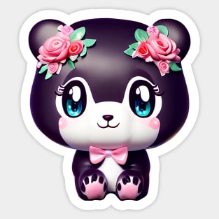 Cute kawaii panda bear Sticker